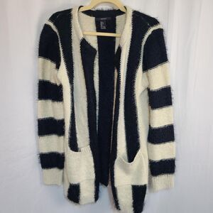 Forever-21 Women's Black and White Cardigan